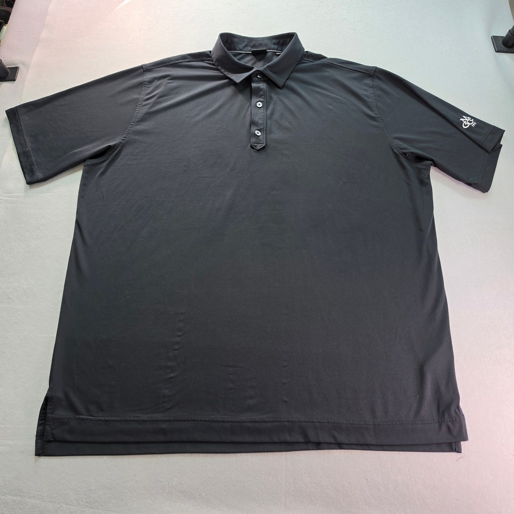 FootJoy Mens 2XL Black Performance Golf Polo Shirt MCC 1961 Logo Short Sleeve